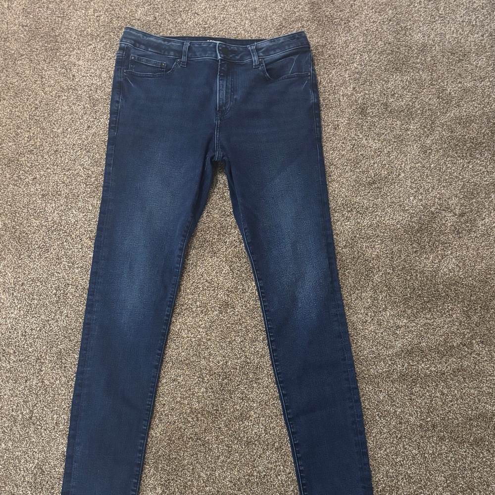 Express Men’s Super Skinny Jeans – Dark Wash – Size 33×34